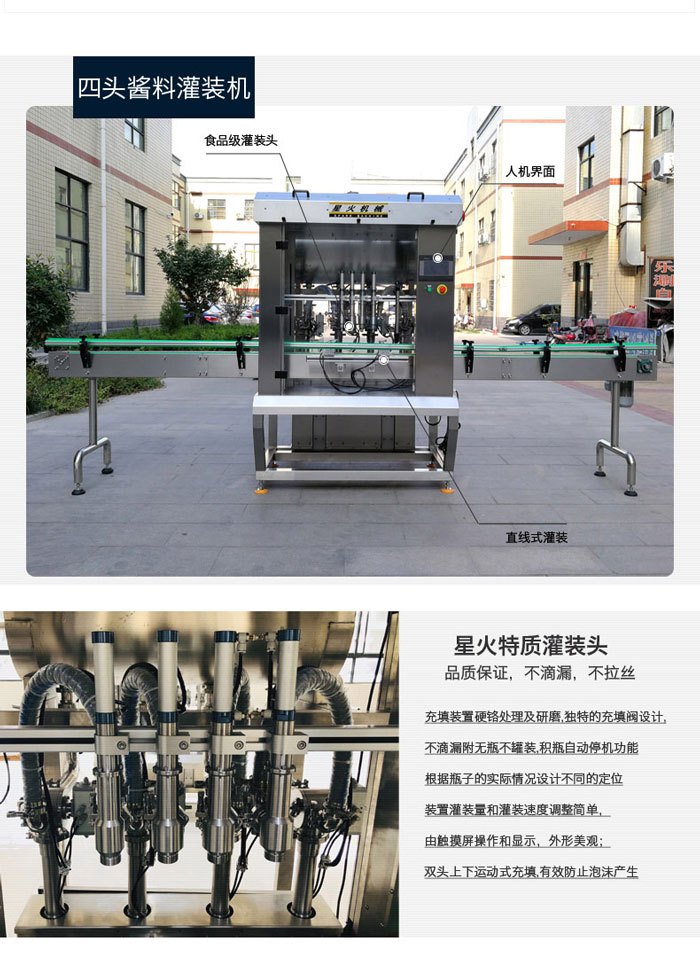 瓶裝果醬灌裝生產(chǎn)線-全自動果醬灌裝機(jī)械設(shè)備